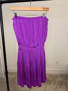 Naked Zebra Fuschia Strapless Mini Dress - Size Medium